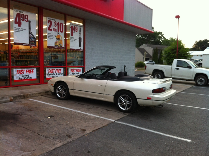 Top down with the tonneau on.